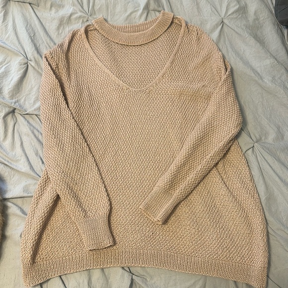 Dreamers Sweater Dry Goods Light Pink Medium Choker Neck - Picture 2 of 4